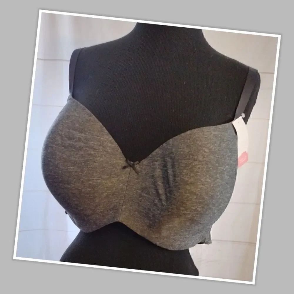 NWT Cacique 46F grey underwire bra.